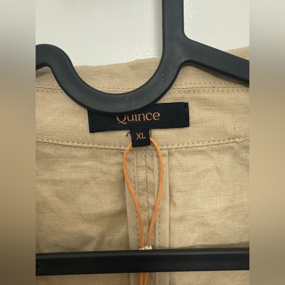 Women’s Quince European Linen beige Blazer Size XL Oversized Casual Business - Picture 3 of 8